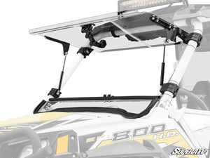 SuperATV flip windshield on a Polaris RZR, front view