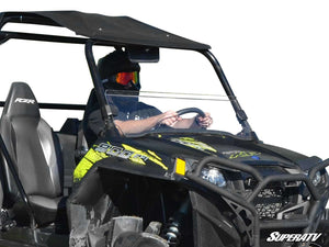 SuperATV half windshield on a Polaris RZR, front view