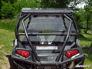 SuperATV rear windshield on a Polaris RZR 800, side view