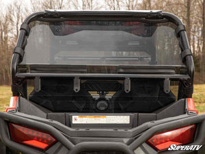 SuperATV rear vented windshield on a Polaris RZR 900, angle view