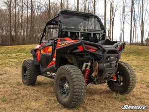 SuperATV rear vented windshield on a Polaris RZR 900, side view