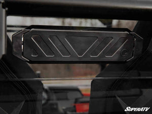 SuperATV rear vented windshield on a Polaris RZR 900, mounted view