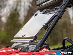 SuperATV flip windshield on a Polaris RZR, side view