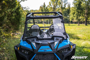 SuperATV full polycarbonate windshield on a Polaris RZR, side view