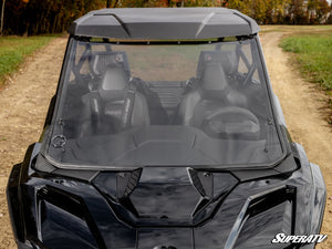 SuperATV full windshield on a Polaris RZR Pro R, installed close-up