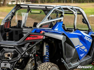 SuperATV rear vented windshield on a Polaris RZR Pro R, side view