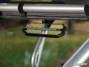 SuperATV rear vented windshield on a Polaris RZR Pro R, detail view