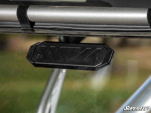 SuperATV rear vented windshield on a Polaris RZR Pro R, mounted view