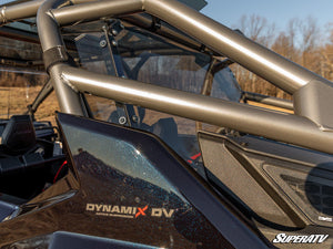 SuperATV rear windshield on a Polaris RZR Pro R, cab view