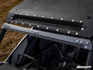 SuperATV flip down windshield on a Polaris RZR Pro XP, side view