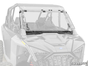 SuperATV flip windshield on a Polaris RZR Pro XP, front view