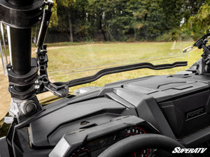 SuperATV flip windshield on a Polaris RZR Pro XP, side view
