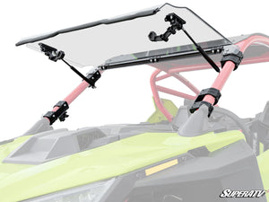 SuperATV flip windshield on a Polaris RZR Pro R, front view