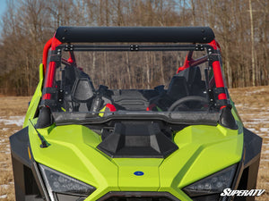 SuperATV flip windshield on a Polaris RZR Pro R, side view