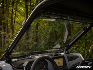 SuperATV full windshield on a Polaris RZR Pro XP, cab view