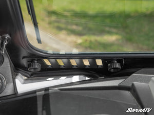 SuperATV glass windshield on a Polaris RZR Pro XP, alternate angle