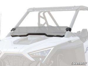 SuperATV half windshield on a Polaris RZR Pro XP, front view