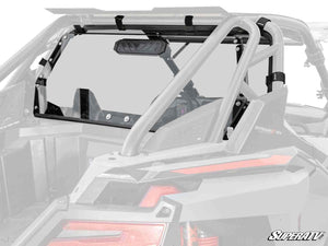 SuperATV rear vented windshield on a Polaris RZR Turbo R, front view