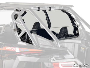 SuperATV rear windshield on a Polaris RZR Pro S 4, front view