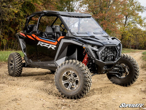 SuperATV vented full windshield on a Polaris RZR Pro R, angle view