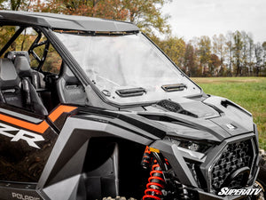 SuperATV vented full windshield on a Polaris RZR Pro R, side view