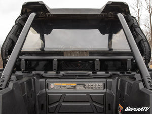 SuperATV rear vented windshield on a Polaris RZR, cab view