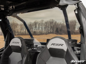 SuperATV rear vented windshield on a Polaris RZR, alternate angle
