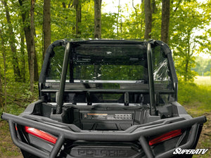 SuperATV rear windshield on a Polaris RZR, side view