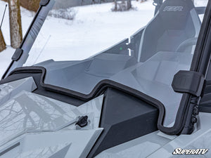 SuperATV full windshield on a Polaris RZR Trail, cab view