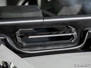 SuperATV glass windshield on a Polaris RZR Trail, cab view
