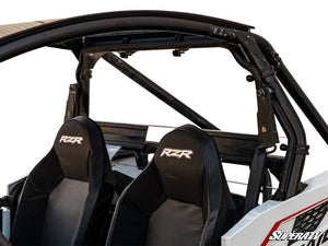 SuperATV rear windshield on a Polaris RZR Trail, front view