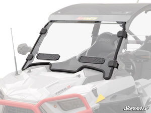 SuperATV vented full windshield on a Polaris RZR Trail, front view