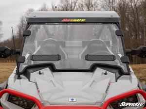 SuperATV vented full windshield on a Polaris RZR Trail, side view
