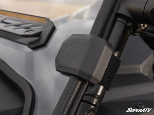 SuperATV vented full windshield on a Polaris RZR Trail, mounted view