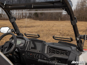 SuperATV vented full windshield on a Polaris RZR Trail, alternate angle
