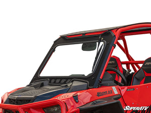 SuperATV glass windshield on a Polaris RZR XP Turbo S, front view