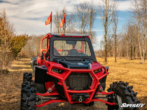 SuperATV glass windshield on a Polaris RZR XP Turbo S, angle view