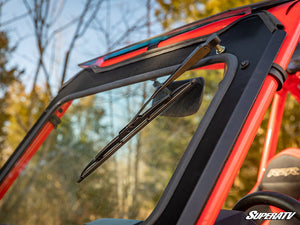SuperATV glass windshield on a Polaris RZR XP Turbo S, cab view