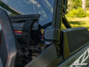 SuperATV rear windshield on a Polaris RZR XP Turbo S, installed close-up