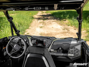 SuperATV full windshield on a 2024+ Polaris RZR XP, alternate angle