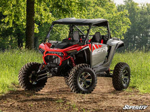 SuperATV vented windshield on a 2024+ Polaris RZR XP, side view