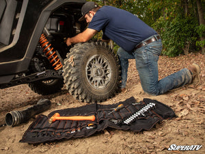 Combination wrench set in SuperATV universal ATV UTV roll-up tool kit