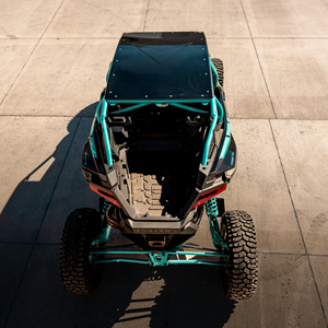 VooDoo SuperFast cage rear view showing signature spikes on Polaris RZR Pro R 4