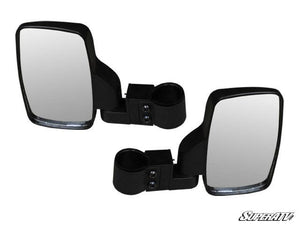 SuperATV Polaris Ranger Side View Mirrors, front view