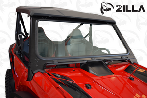 Honda Talon full glass windshield with adjustable vents and hand wiper, fits 2019–2024 models