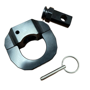 5150 billet whip mount, billet whip mount clamp with locking pin, white background