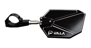SABER billet convex UTV mirrors with low-profile multi-radius clamps for 1.75" to 2" roll cages