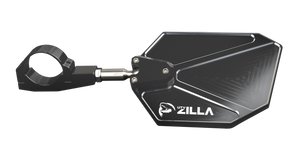 SABER billet convex UTV mirrors with low-profile multi-radius clamps for 1.75" to 2" roll cages