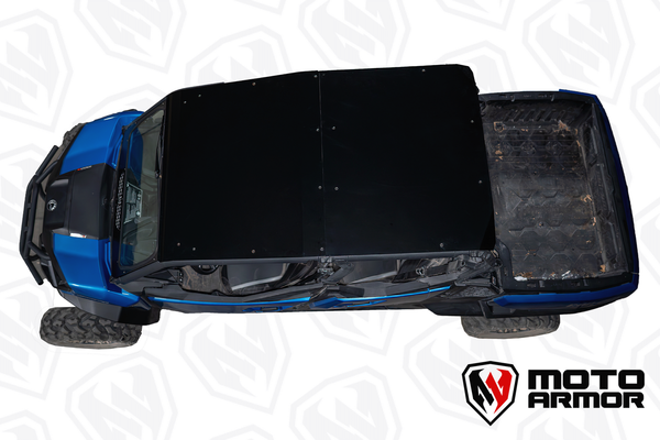Durable black aluminum roof for Can-Am Commander MAX and Maverick Sport MAX with low-profile fit and corrosion-resistant hardware.