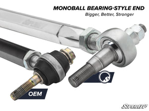 SuperATV Can-Am Defender HD11 steel bar tie rod kit installed view